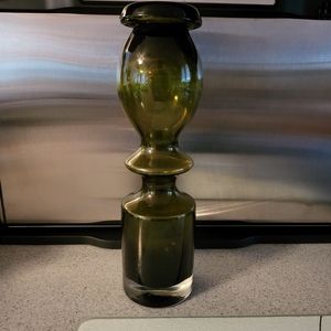 Nanny Still Pompadour Vase by Riihimäen Lasi Oy Mid Century Modern 10 3/4"